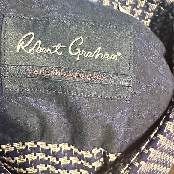 Robert Graham Modern Americana Blue Tailored Fit Button Down Shirt - Picture 3 of 11